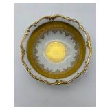 Gold Gilt Porcelain Bowl-8241