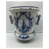Blue and White Ceramic Cachepot-8016
