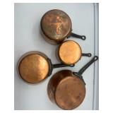 4 Copper Pans-7980
