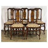 5 Carved French Chairs-8115