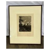 Framed Etching -8278