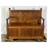 Linen Fold Bench-7813