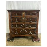 Antique Oak Chest of Drawers-8090