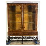 Burl Walnut Vitrine-8174