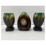 Drip Glaze Clock and Vase Set-7869