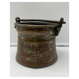 Small Coppered Bucket with Handle-8221
