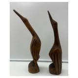 Wooden Crane Figurines