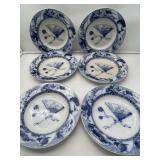 Six Antique Dishes/Soup Bowls
