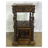 Carved Side Table/Cabinet-7911