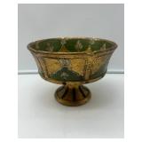 Gold Toned Pedestal Bowl-8127