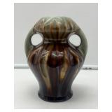 Two-Handled Glazed Ceramic Vase-7869