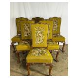 6 Needlepoint Chairs-8166