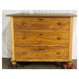 Antique Pine Chest of Drawers-8187