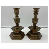 Pr Brass Candlesticks-7603