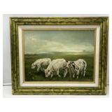 Oil Painting of Grazing Cows-8260