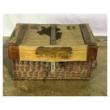 Wicker Military Supply Trunk-8067