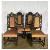 Set 4 Barley Twist Chairs-7559