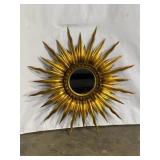 Gilded Sunburst Wall Mirror-8699