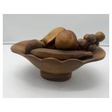 Wooden Fruit Bowl Set
