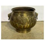 Brass Lion Handle Planter-8758