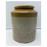 Stoneware Jar with Brown Glaze