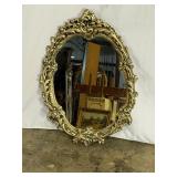 Ornate Oval Wall Mirror