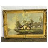 Framed Landscape Oil Painting-8826