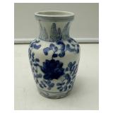 Blue And White Bud Vase