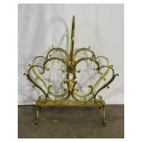Ornate Brass Magazine Rack-8753