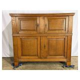 Solid Oak French Cupboard-8666