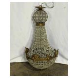 Crystal and Brass Chandelier