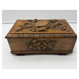 Hand-Carved Wooden Box-8801
