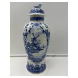 Delft Blue Lidded Vase-8767