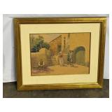 Signed 1927 Framed Painting-8837