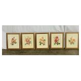 Five Floral Prints