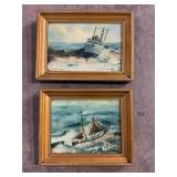 Two Framed Nautical Pictures