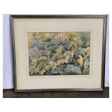 Framed 1988 Watercolor Artwork