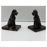 Dog Bookends/ figures on Marble-8808