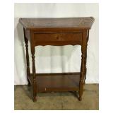 Carved Oak Side Table