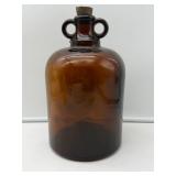 Brown Glass Jug with Cork-8761