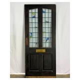 Wooden Door With Stained Glass
