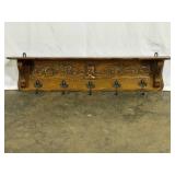 Wall Shelf With Hooks-8755