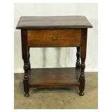 Antique Oak Side Table-8847
