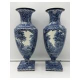 Pr Villeroy & Boch Blue Vases-8790