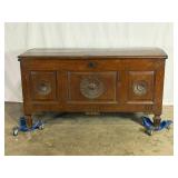 Antique Oak Coffer-7666