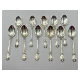 Set of 11 Sterling Silver Spoons