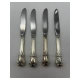 Set of Four Silver Knives