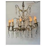 Crystal and Brass Chandelier-8032