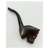 Carved Horse Head Briar Pipe