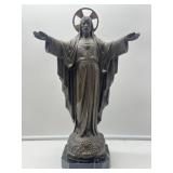 Bronze Sacred Heart Statue-7105